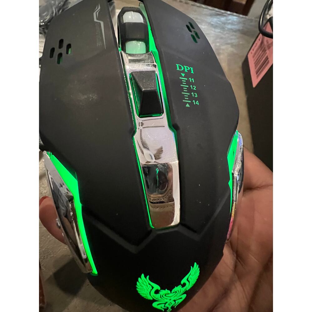 Half Hand Gaming Keyboard And Mouse Combo Laelr 35 Keys PUBG Wired Mechanical RG - Picture 14 of 17